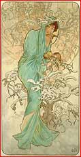 Декоративное панно из серии "Времена года". Зима. 1896 (c) MUCHA TRUST