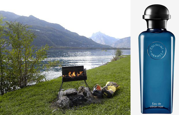 На фото женские духи Eau de Citron Noir от Hermés, новинка в сезоне лето 2018